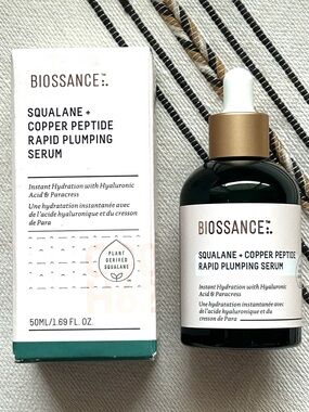 Biossance Squalane + Copper Peptide Rapid Plumping Serum 50mL NEW